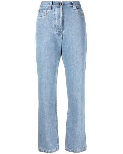 Giuliva Heritage Straight Leg Pants With Five Pockets Clothing - Blue