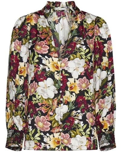 Alice + Olivia Alice + Olivia Floral Reilly Blouse - Multicolor