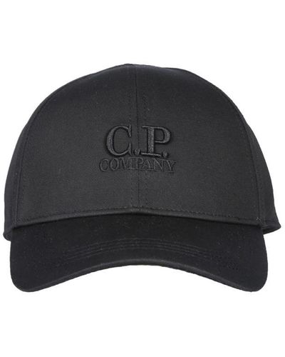 C.P. Company Cotton Gabardine Baseball Cap - Black