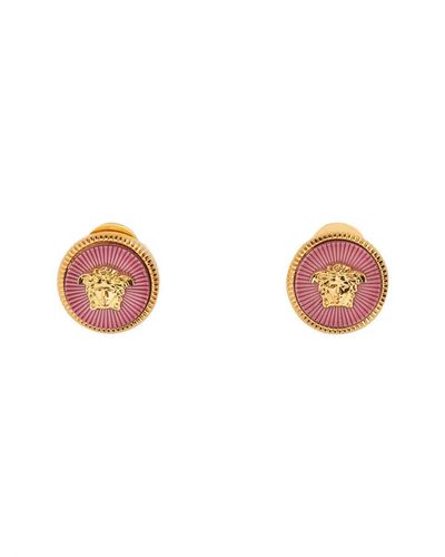 Versace BIGGIE Jellyfish Button Earrings - Pink
