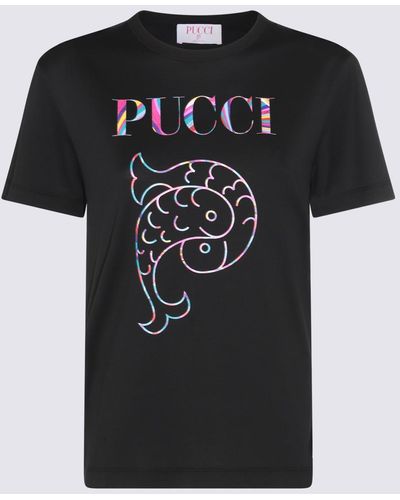 Emilio Pucci Black Cotton T-shirt