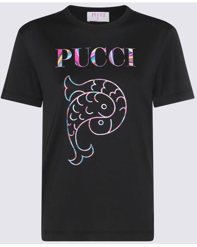 Emilio Pucci Cotton Crew-Neck T-Shirt - Black