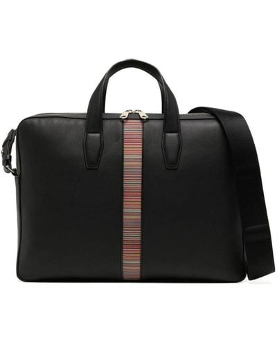Paul Smith Bag Double Zipper Folio Bags - Black