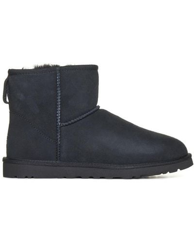 UGG Mini Classic Suede Ankle Boots - Blue
