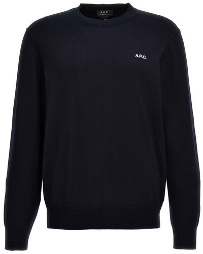 A.P.C. Melville Sweater, Cardigans - Blue