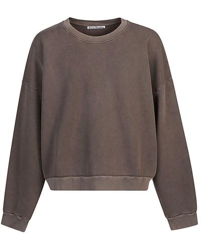 Acne Studios Logo Cotton Sweatshirt - Brown