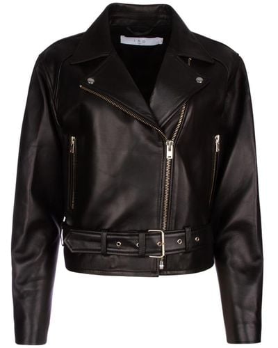 IRO Swata Asymmetrical Belted Jacket - Black