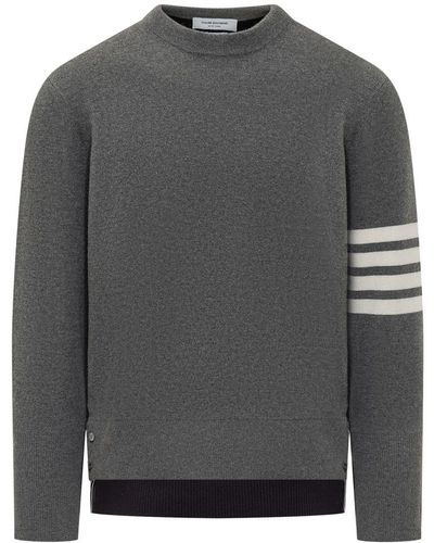 Thom Browne 4-Bar Sweater - Gray