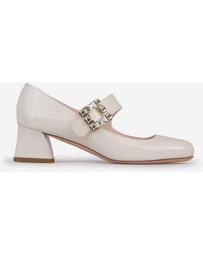 Roger Vivier Buckle Mary Jane Shoes - White