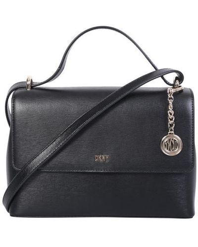 Dkny Ella Mini Flap Shoulder Bag - Pebble- Black/Gold price in