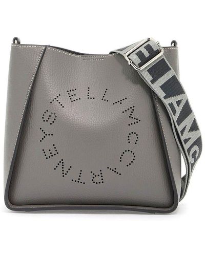 Stella McCartney Grained Alter Mat Stella Logo Crossbody Bag - Gray