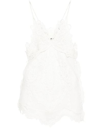 Isabel Marant Victoria Embroidered Top - White