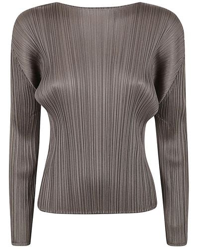 Pleats Please Issey Miyake Monthly Colors March Shirt - Gray
