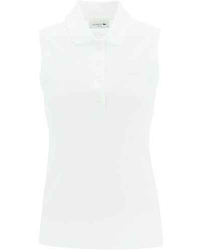 Lacoste Sleeveless Polo Shirt - White