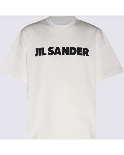 Jil Sander Porcelain White Cotton T-shirt