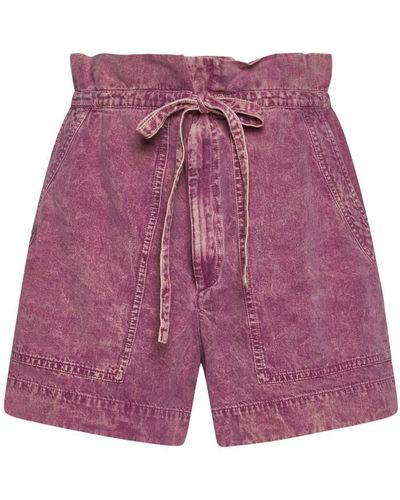 Isabel Marant Ipolyte Denim Shorts - Purple