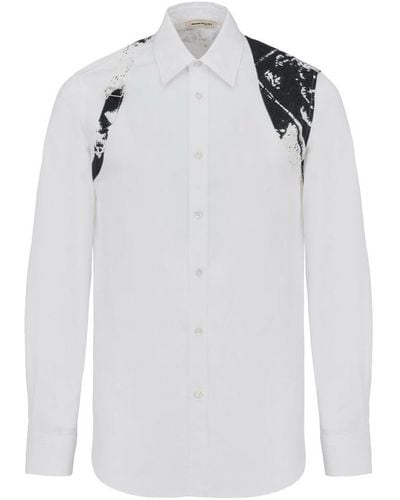 Alexander McQueen Fold Harness Organic-cotton Shirt - White