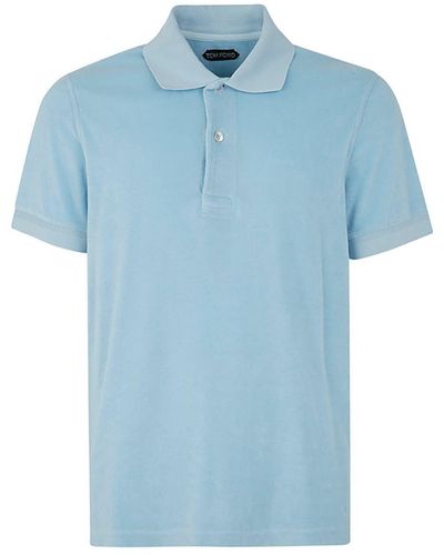 Tom Ford Cut And Sewn Polo Shirt Clothing - Blue