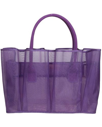 La Milanesa Shopping With Mesh Design - Purple