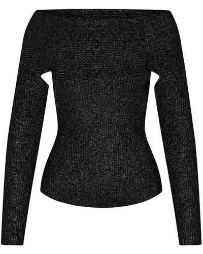 Khaite Black Wool Blend Body Sweater
