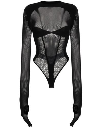 Gcds Bodysuit With Insert Design - Black