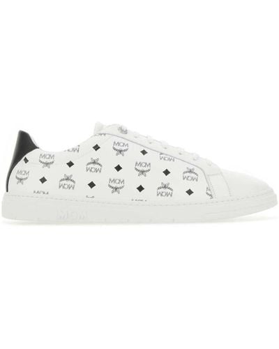 MCM Leather Sneakers - White