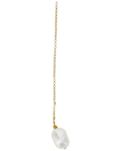 Forte Forte Gold Tone Necklace With Pearl Detail In Bronze Woman - White