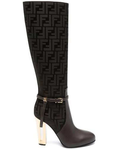 Fendi Delfina High Boots - Black