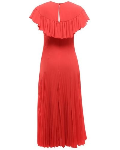 Philosophy Di Lorenzo Serafini Short Sleeve Lined Dresses - Red
