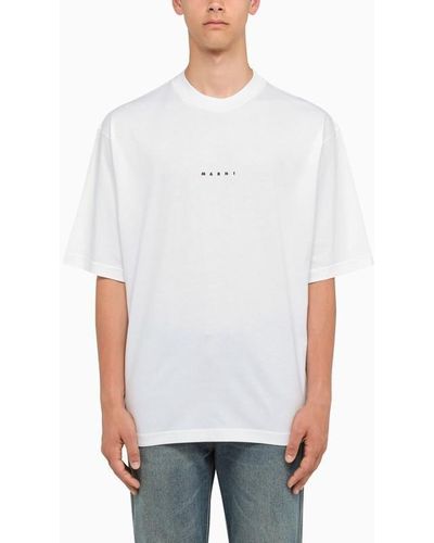 Marni White Oversize T Shirt With Logo