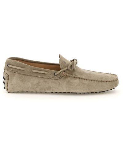 Tod's Gommino Loafers With Laces - Grey