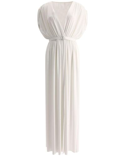 Norma Kamali Athena Wrap-effect Draped Stretch-jersey Gown - White
