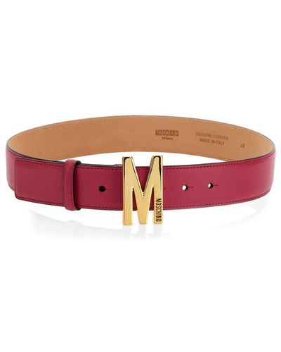 Moschino Belt With Logo - Red