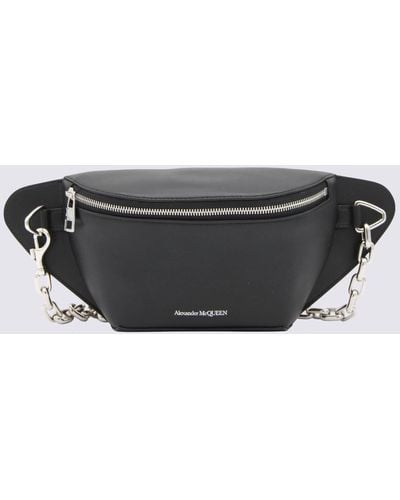 Alexander McQueen Black Leather Belt Bag