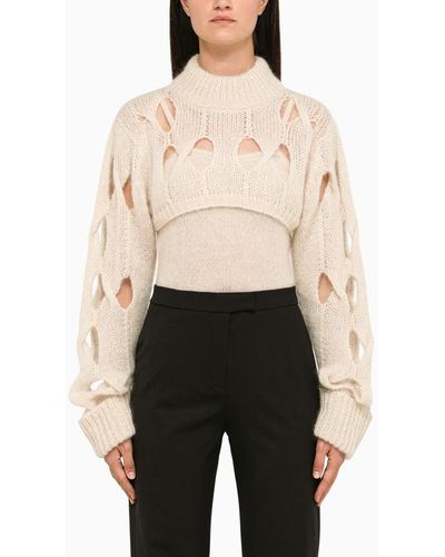 FEDERICA TOSI Perforated Butter Turtleneck - Black