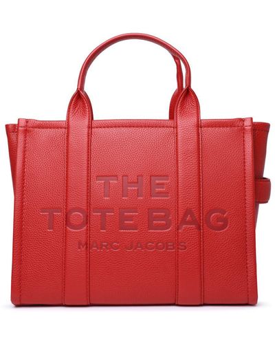 Marc Jacobs Borsa Tote Media In Pelle Rossa - Red