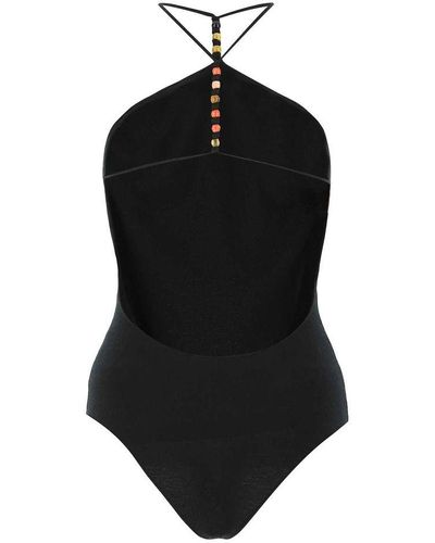 Bottega Veneta Beaded Strap Bodysuit - Black