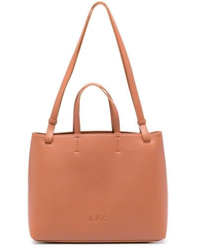 A.P.C. Cabas Market Small Bags - Brown