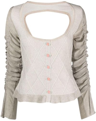 Cormio Cardigan With Button Clothing - Natural