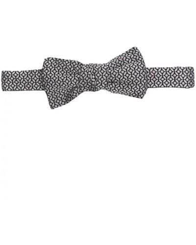 Lanvin Patterned-jacquard Silk Bow - Black