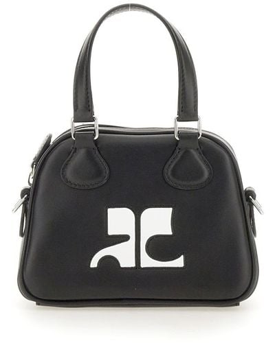 Courreges Mini Bowling Bag - Black