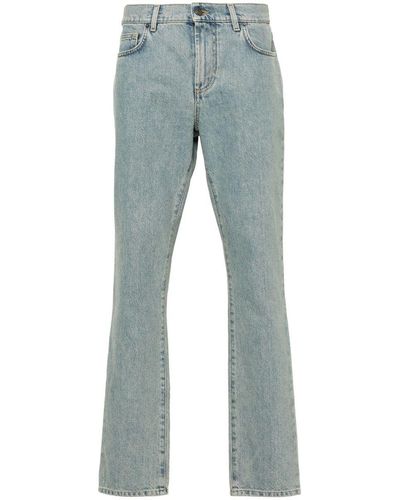 Moschino Straight Jeans With A Faded Effect - Blue