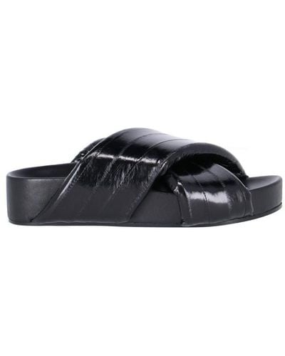 Jil Sander Crossed Sandals - Black
