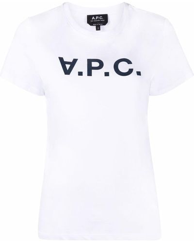 A.P.C. Flocked Logo T-shirt - White