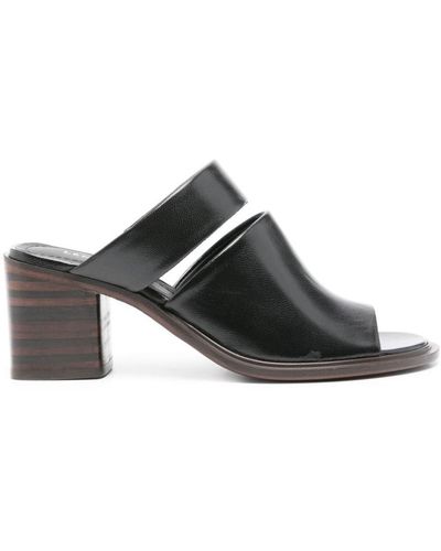 Lemaire 55Mm Leather Mules - Black