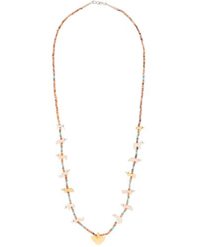 Jessie Western Turquoise And Shell Power Animal Necklace - Multicolour