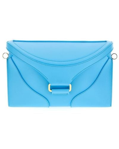 Rodo Clutch Bag With Shoulder Strap - Blue