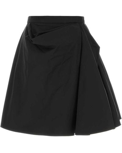 Alexander McQueen Cotton Skirt - Black