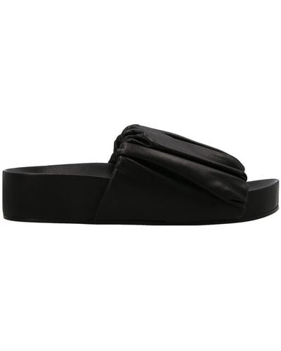 Jil Sander Nappa Leather Slides - Black