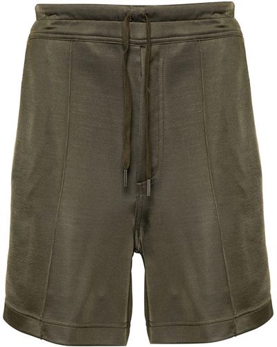 Tom Ford Sports Shorts With Stitching Detail - Green